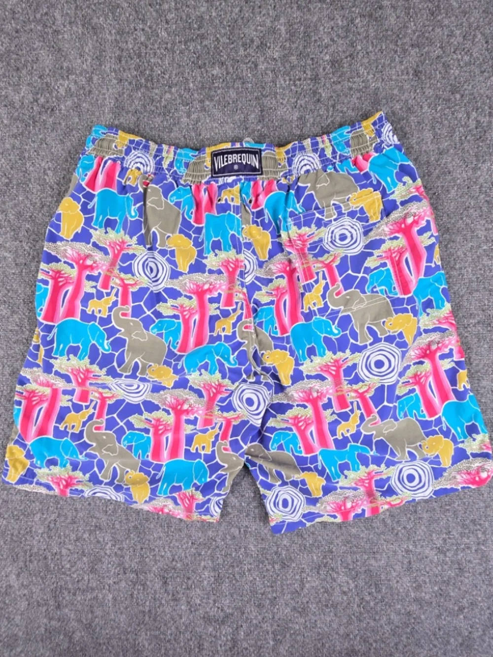 Vilebrequin Moorea Elephant Baobab Tree Swim Trunks 3XL XXXL Luxury Blue
